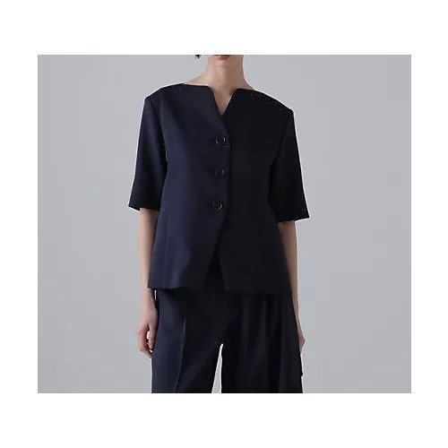 【アドーア/ADORE】のホロウツイルジャケット 人気、トレンドファッション・服の通販 founy(ファニー) 　ファッション　Fashion　レディースファッション　Ladies' Fashion Online　アウター　Coat Outerwear　ジャケット　Jackets　おすすめ　Recommend　シンプル　Simple　ジャケット　Jacket　スタンダード　Standard　スリット　Slit　ツイル　Twill　デコルテ　Decolletage　フィット　Fit　フロント　Front　半袖　Short Sleeve　夏　Summer　春　Spring　S/S・春夏　Ss・Spring/Summer　ビジネス 仕事 通勤　Business　other-3|ID: prp329100004565398 ipo3291000000032648645