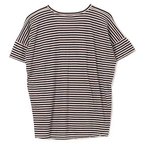 【パドカレ/pas de calais】の25SS強撚ボーダー半袖PO 人気、トレンドファッション・服の通販 founy(ファニー) 　ファッション　Fashion　レディースファッション　Fashion for Women　トップス・カットソー　Cut & Sew Tops　2025年　2025　2025春夏・S/S　Spring/Summer 2025 SS25　スリット　Slit, Slit Detail　ボーダー　Border, Stripe　半袖　Short Sleeve, Half Sleeve　洗える　Machine Washable　other-2|ID: prp329100004567713 ipo3291000000032308037