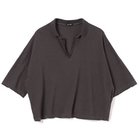 【パドカレ/pas de calais】の25SS綿麻天竺衿付きPO チャコール|ID: prp329100004567714 ipo3291000000032308042
