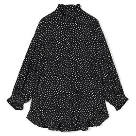 【ペールジュート/Pale Jute】のpolka dot frill long tail blouse II 人気、トレンドファッション・服の通販 founy(ファニー) ファッション Fashion レディースファッション Fashion for Women おすすめ Recommended / Our Picks ドット Polka Dot, Dot Pattern フリル Frill, Ruffle フロント Front, Front Design リラックス Relax, Relaxed Fit エレガント 上品 Elegant 洗える Machine Washable |ID:prp329100004567722