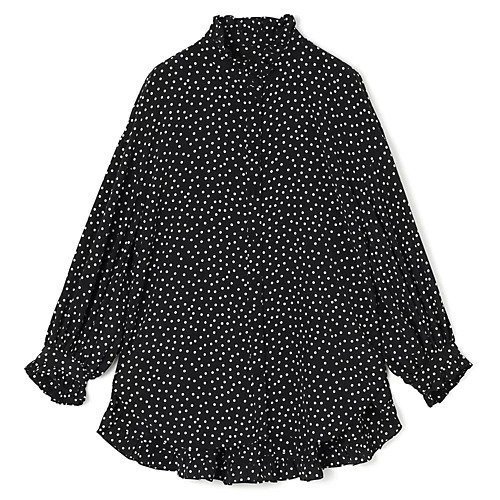 【ペールジュート/Pale Jute】のpolka dot frill long tail blouse II インテリア・キッズ・メンズ・レディースファッション・服の通販 founy(ファニー) https://founy.com/ ファッション Fashion レディースファッション Fashion for Women おすすめ Recommended / Our Picks ドット Polka Dot, Dot Pattern フリル Frill, Ruffle フロント Front, Front Design リラックス Relax, Relaxed Fit エレガント 上品 Elegant 洗える Machine Washable |ID: prp329100004567722 ipo3291000000036316502