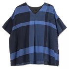【パドカレ/pas de calais】の25SS綿麻先染めチェックBL ネイビー|ID: prp329100004567723 ipo3291000000032308094