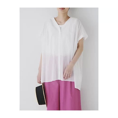 【ヒューマンウーマン/HUMAN WOMAN】のアキハローンブラウス インテリア・キッズ・メンズ・レディースファッション・服の通販 founy(ファニー) 　ファッション　Fashion　レディースファッション　WOMEN　トップス・カットソー　Tops/Tshirt　シャツ/ブラウス　Shirts/Blouses　おすすめ　Recommend　インナー　Inner　シアー　Sheer　スタンダード　Standard　ロング　Long　ホワイト|ID: prp329100004567724 ipo3291000000032308098
