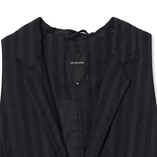 【パドカレ/pas de calais】の25SSテンセルインディゴドビーVT 人気、トレンドファッション・服の通販 founy(ファニー) 　ファッション　Fashion　レディースファッション　Fashion for Women　2025年　2025　2025春夏・S/S　Spring/Summer 2025 SS25　ストライプ　Stripe, Striped Pattern　テーラード　Tailored, Tailored Fit　今季　This Season, Current Season　other-3|ID: prp329100004567727 ipo3291000000035596527