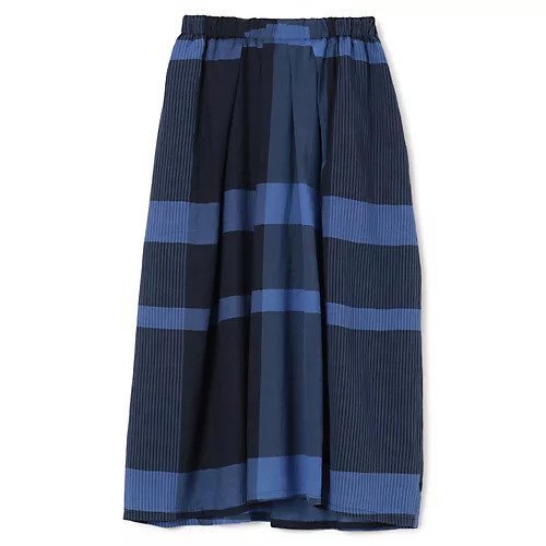 【パドカレ/pas de calais】の25SS綿麻先染めチェックSK インテリア・キッズ・メンズ・レディースファッション・服の通販 founy(ファニー) 　ファッション　Fashion　レディースファッション　WOMEN　スカート　Skirt　2025年　2025　2025春夏・S/S　Ss,Spring/Summer,2025　ストライプ　Stripe　チェック　Check　ボックス　Box　洗える　Washable　ネイビー|ID: prp329100004567728 ipo3291000000032308119