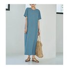 【スタイルデリ/STYLE DELI】のとろみ落ち感カットソー半袖ワンピース ミスティブルー|ID: prp329100004567770 ipo3291000000033022713