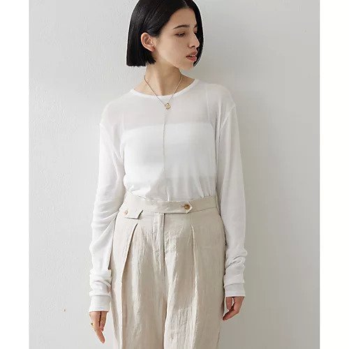 【ウィムガゼット/Whim Gazette】の【myporter】ロングスリーブTシャツ 人気、トレンドファッション・服の通販 founy(ファニー) 　ファッション　Fashion　レディースファッション　WOMEN　トップス・カットソー　Tops/Tshirt　シャツ/ブラウス　Shirts/Blouses　ロング / Tシャツ　T-Shirts　2025年　2025　2025春夏・S/S　Ss,Spring/Summer,2025　スタンダード　Standard　スリーブ　Sleeve　テレコ　Tereko　ロング　Long　other-3|ID: prp329100004568688 ipo3291000000032321648