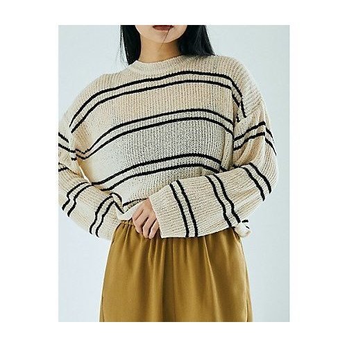 【マージュール/marjour】のBORDER SUMMER KNIT インテリア・キッズ・メンズ・レディースファッション・服の通販 founy(ファニー) 　ファッション　Fashion　レディースファッション　WOMEN　トップス・カットソー　Tops/Tshirt　ニット　Knit Tops　インナー　Inner　キャミソール　Camisole　サマー　Summer　ストレッチ　Stretch　タンク　Tank　トレンド　Trend　ポケット　Pocket　夏　Summer　長袖　Long Sleeve　BEIGE|ID: prp329100004568689 ipo3291000000032321652