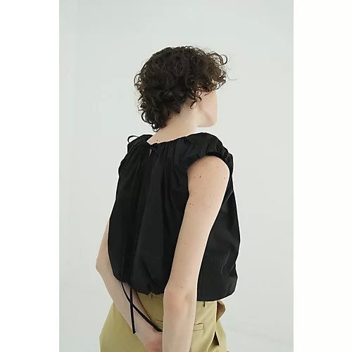 【クラネ/CLANE】のW FACE SLEEVELESS RIBBON TOPS 人気、トレンドファッション・服の通販 founy(ファニー) 　ファッション　Fashion　レディースファッション　WOMEN　トップス・カットソー　Tops/Tshirt　2025年　2025　2025春夏・S/S　Ss,Spring/Summer,2025　ギャザー　Gather　コンパクト　Compact　シンプル　Simple　デニム　Denim　バランス　Balance　フェイス　Face　フォルム　Form　リボン　Ribbon　other-2|ID: prp329100004568690 ipo3291000000032321666