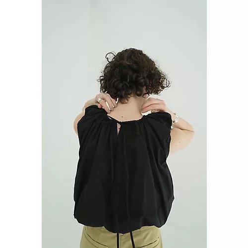 【クラネ/CLANE】のW FACE SLEEVELESS RIBBON TOPS 人気、トレンドファッション・服の通販 founy(ファニー) 　ファッション　Fashion　レディースファッション　WOMEN　トップス・カットソー　Tops/Tshirt　2025年　2025　2025春夏・S/S　Ss,Spring/Summer,2025　ギャザー　Gather　コンパクト　Compact　シンプル　Simple　デニム　Denim　バランス　Balance　フェイス　Face　フォルム　Form　リボン　Ribbon　other-3|ID: prp329100004568690 ipo3291000000032321667