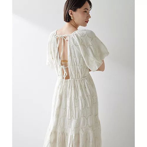 【ウィムガゼット/Whim Gazette】のエンブロイダリーパフワンピース 人気、トレンドファッション・服の通販 founy(ファニー) 　ファッション　Fashion　レディースファッション　WOMEN　ワンピース　Dress　2025年　2025　2025春夏・S/S　Ss,Spring/Summer,2025　スリーブ　Sleeve　パターン　Pattern　リゾート　Resort　エレガント 上品　Elegant　夏　Summer　春　Spring　S/S・春夏　Ss・Spring/Summer　other-3|ID: prp329100004568695 ipo3291000000032321721