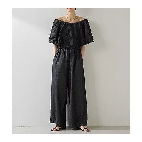 【ウィムガゼット/Whim Gazette】のエンブロイダリージャンプスーツ 人気、トレンドファッション・服の通販 founy(ファニー) 　ファッション　Fashion　レディースファッション　WOMEN　ワンピース　Dress　ウォッシュ　Wash　オフショルダー　Off Shoulder　春　Spring　デニム　Denim　フレア　Flare　リゾート　Resort　S/S・春夏　Ss・Spring/Summer　おすすめ　Recommend　夏　Summer　旅行　Travel　エレガント 上品　Elegant　2025年　2025　2025春夏・S/S　Ss,Spring/Summer,2025　other-2|ID: prp329100004568696 ipo3291000000032321728
