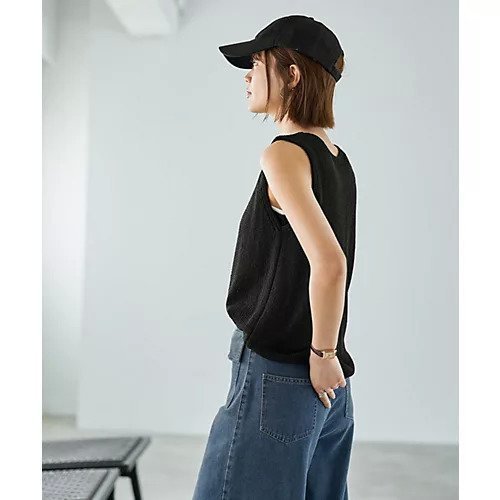 【スタイルデリ/STYLE DELI】のエフォートレス落ち感ニットタンクトップ 人気、トレンドファッション・服の通販 founy(ファニー) 　ファッション　Fashion　レディースファッション　WOMEN　トップス・カットソー　Tops/Tshirt　ニット　Knit Tops　イエロー　Yellow　インナー　Inner　カットソー　Cut And Sew　キャミソール　Camisole　サロペット　Overalls　シンプル　Simple　ジャケット　Jacket　スリット　Slit　タンク　Tank　定番　Standard　ノースリーブ　No Sleeve　夏　Summer　other-3|ID: prp329100004570037 ipo3291000000032334579