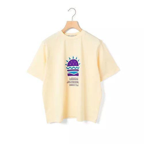 【ミディウミ/MidiUmi】のハンバーガープリントTシャツ インテリア・キッズ・メンズ・レディースファッション・服の通販 founy(ファニー) 　ファッション　Fashion　レディースファッション　Fashion for Women　トップス・カットソー　Cut & Sew Tops　シャツ・ブラウス・オフィスカジュアル　Elegant Blouses & Button-Ups　ロングTシャツ・Tシャツ　Longline T-Shirts & Tees　おすすめ　Recommended / Our Picks　ガーデン　Garden, Gardening　ビンテージ　Vintage, Retro Style　プリント　Print, Printed Pattern　夏　Summer　アイボリー|ID: prp329100004570041 ipo3291000000032334617