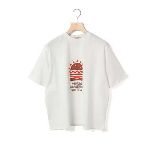 【ミディウミ/MidiUmi】のハンバーガープリントTシャツ 人気、トレンドファッション・服の通販 founy(ファニー) 　ファッション　Fashion　レディースファッション　Fashion for Women　トップス・カットソー　Cut & Sew Tops　シャツ・ブラウス・オフィスカジュアル　Elegant Blouses & Button-Ups　ロングTシャツ・Tシャツ　Longline T-Shirts & Tees　おすすめ　Recommended / Our Picks　ガーデン　Garden, Gardening　ビンテージ　Vintage, Retro Style　プリント　Print, Printed Pattern　夏　Summer　other-2|ID: prp329100004570041 ipo3291000000032334618