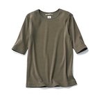 【トゥエルブクローゼット/12closet】の【福田麻琴さんコラボ】【洗える】ジュエリー映えする 究極のリブTシャツ カーキ|ID: prp329100004570044 ipo3291000000036325787