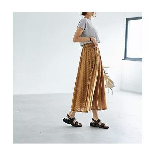 【スタイルデリ/STYLE DELI】のTシャツみたいな微シアー麻調ニットトップス 人気、トレンドファッション・服の通販 founy(ファニー) 　ファッション　Fashion　レディースファッション　WOMEN　トップス・カットソー　Tops/Tshirt　ニット　Knit Tops　シャツ/ブラウス　Shirts/Blouses　ロング / Tシャツ　T-Shirts　イエロー　Yellow　インナー　Inner　キャミソール　Camisole　クール　Cool　サロペット　Overalls　シアー　Sheer　シンプル　Simple　ジャケット　Jacket　スリット　Slit　タンク　Tank　ノースリーブ　No Sleeve　バランス　Balance　半袖　Short Sleeve　ラウンド　Round　ワイド　Wide　夏　Summer　エレガント 上品　Elegant　other-3|ID: prp329100004570046 ipo3291000000032334651