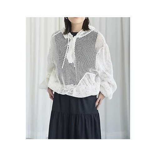 【エミ/emmi】の【洗える】メッシュフーディートップス 人気、トレンドファッション・服の通販 founy(ファニー) 　ファッション　Fashion　レディースファッション　Fashion for Women　トップス・カットソー　Cut & Sew Tops　ボトム　Bottoms, Lower Wear　メッシュ　Mesh, Net Fabric　ルーズ　Loose, Oversized　夏　Summer　洗える　Machine Washable　other-2|ID: prp329100004570052 ipo3291000000034953027