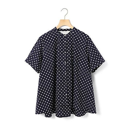 【ミディウミ/MidiUmi】のハーフスリーブドットAラインシャツ インテリア・キッズ・メンズ・レディースファッション・服の通販 founy(ファニー) https://founy.com/ ファッション Fashion レディースファッション Fashion for Women トップス・カットソー Cut & Sew Tops シャツ・ブラウス・オフィスカジュアル Elegant Blouses & Button-Ups ドット Polka Dot, Dot Pattern フレア Flare, Flared ブロード Broadcloth, Fine Cotton ワイド Wide, Wide Fit 人気 Popular, Best Seller 半袖 Short Sleeve, Half Sleeve A/W・秋冬 Autumn/Winter |ID: prp329100004570056 ipo3291000000032334716