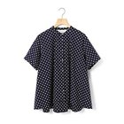 【ミディウミ/MidiUmi】のハーフスリーブドットAラインシャツ ネイビー|ID: prp329100004570056 ipo3291000000032334718