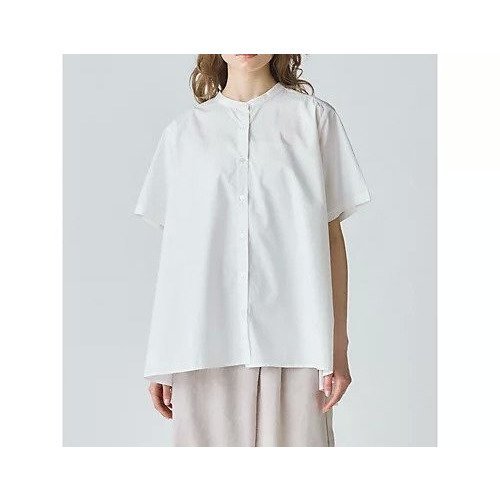 【ミディウミ/MidiUmi】のハーフスリーブAラインシャツ インテリア・キッズ・メンズ・レディースファッション・服の通販 founy(ファニー) 　ファッション　Fashion　レディースファッション　Fashion for Women　トップス・カットソー　Cut & Sew Tops　シャツ・ブラウス・オフィスカジュアル　Elegant Blouses & Button-Ups　イエロー　Yellow　シンプル　Simple, Minimal　スリーブ　Sleeve, Long Sleeve / Short Sleeve　ハーフ　Half, Half-Length　ベーシック　Basic, Essential　再入荷　Restock / Back in Stock　定番　Standard, Basic Item　オフホワイト|ID: prp329100004570058 ipo3291000000032334736