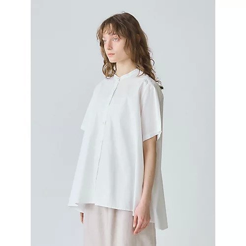 【ミディウミ/MidiUmi】のハーフスリーブAラインシャツ 人気、トレンドファッション・服の通販 founy(ファニー) 　ファッション　Fashion　レディースファッション　Fashion for Women　トップス・カットソー　Cut & Sew Tops　シャツ・ブラウス・オフィスカジュアル　Elegant Blouses & Button-Ups　イエロー　Yellow　シンプル　Simple, Minimal　スリーブ　Sleeve, Long Sleeve / Short Sleeve　ハーフ　Half, Half-Length　ベーシック　Basic, Essential　再入荷　Restock / Back in Stock　定番　Standard, Basic Item　other-3|ID: prp329100004570058 ipo3291000000032334743