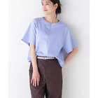 【ヒューマンウーマン/HUMAN WOMAN】のボックスシルエットキーネックブラウス ブルー|ID: prp329100004570063 ipo3291000000032334773