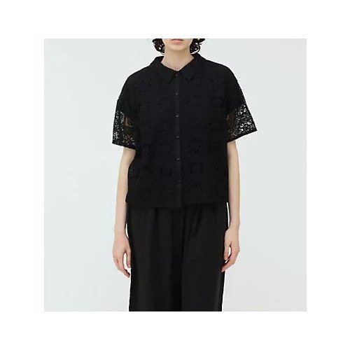 【ミズイロ インド/mizuiro ind】のタイルレースシャツ 人気、トレンドファッション・服の通販 founy(ファニー) 　ファッション　Fashion　レディースファッション　Fashion for Women　トップス・カットソー　Cut & Sew Tops　シャツ・ブラウス・オフィスカジュアル　Elegant Blouses & Button-Ups　インナー　Innerwear　ベーシック　Basic, Essential　レギュラー　Regular, Standard Fit　レース　Lace, Lace Fabric　エレガント 上品　Elegant　 other-1|ID: prp329100004570069 ipo3291000000032334819