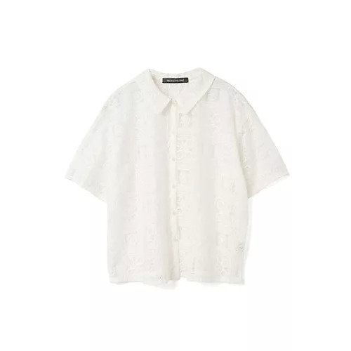 【ミズイロ インド/mizuiro ind】のタイルレースシャツ インテリア・キッズ・メンズ・レディースファッション・服の通販 founy(ファニー) 　ファッション　Fashion　レディースファッション　Fashion for Women　トップス・カットソー　Cut & Sew Tops　シャツ・ブラウス・オフィスカジュアル　Elegant Blouses & Button-Ups　インナー　Innerwear　ベーシック　Basic, Essential　レギュラー　Regular, Standard Fit　レース　Lace, Lace Fabric　エレガント 上品　Elegant　アイボリー|ID: prp329100004570069 ipo3291000000032334823