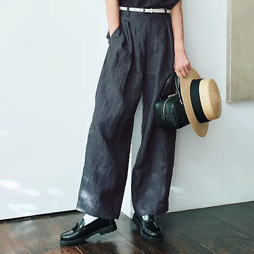 【トゥエルブクローゼット/12closet】の【洗える】ヨーロピアンリネンワイドタックパンツ 人気、トレンドファッション・服の通販 founy(ファニー) 　ファッション　Fashion　レディースファッション　Ladies' Fashion Online　パンツ　Pants　セットアップ　Set Up　リネン　Linen　ループ　Loop　ワイド　Wide　夏　Summer　洗える　Washable　other-2|ID: prp329100004570075 ipo3291000000032334868
