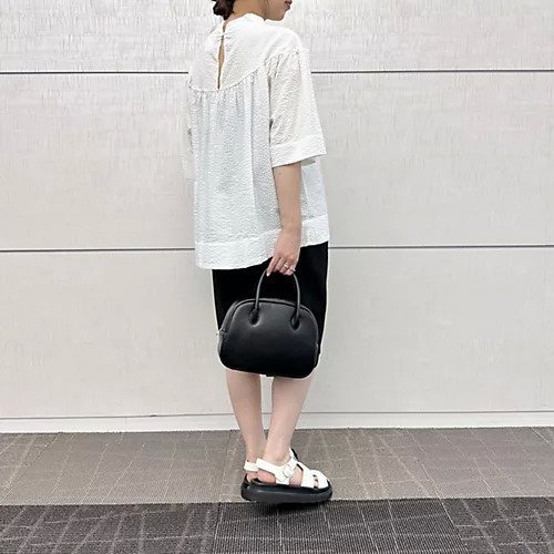 【トゥエルブクローゼット/12closet】の【洗える】サッカーモックネックブラウス 人気、トレンドファッション・服の通販 founy(ファニー) 　ファッション　Fashion　レディースファッション　WOMEN　トップス・カットソー　Tops/Tshirt　シャツ/ブラウス　Shirts/Blouses　キュプラ　Cupra　ギャザー　Gather　クラシカル　Classical　モックネック　Mock Neck　エレガント 上品　Elegant　洗える　Washable　other-3|ID: prp329100004571784 ipo3291000000032350179