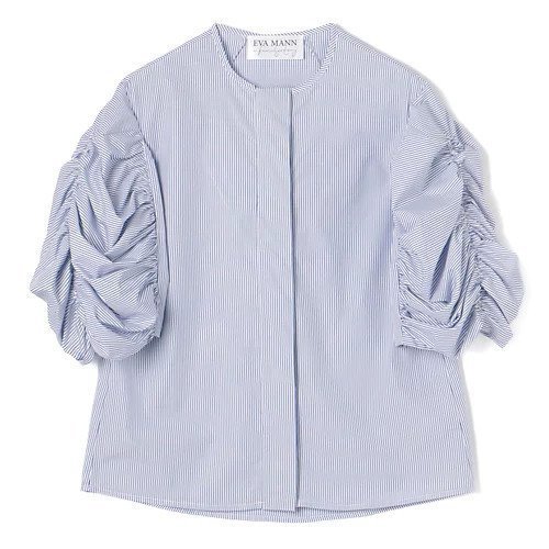 【エクラ/eclat】の【別注】袖シャーリングブラウス インテリア・キッズ・メンズ・レディースファッション・服の通販 founy(ファニー) https://founy.com/ ファッション Fashion レディースファッション WOMEN トップス・カットソー Tops/Tshirt シャツ/ブラウス Shirts/Blouses シャーリング Shirring シンプル Simple 別注 Special Order 洗える Washable |ID: prp329100004571787 ipo3291000000032350227