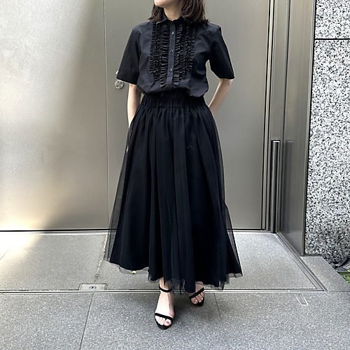 【エクラ/eclat】のフリルドレスシャツ 人気、トレンドファッション・服の通販 founy(ファニー) 　ファッション　Fashion　レディースファッション　WOMEN　トップス・カットソー　Tops/Tshirt　シャツ/ブラウス　Shirts/Blouses　ワンピース　Dress　ドレス　Party Dresses　ショート　Short　スリーブ　Sleeve　ドレス　Dress　フリル　Frills　フロント　Front　メンズ　Mens　ラウンド　Round　別注　Special Order　定番　Standard　洗える　Washable　other-2|ID: prp329100004571790 ipo3291000000032350244
