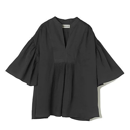 【エクラ/eclat】のシアーラミーブラウス インテリア・キッズ・メンズ・レディースファッション・服の通販 founy(ファニー) 　ファッション　Fashion　レディースファッション　WOMEN　トップス・カットソー　Tops/Tshirt　シャツ/ブラウス　Shirts/Blouses　ギャザー　Gather　ショルダー　Shoulder　スリット　Slit　ドロップ　Drop　フレア　Flare　フロント　Front　ヨーク　Yoke　エレガント 上品　Elegant　別注　Special Order　夏　Summer　ブラック|ID: prp329100004571792 ipo3291000000032350251