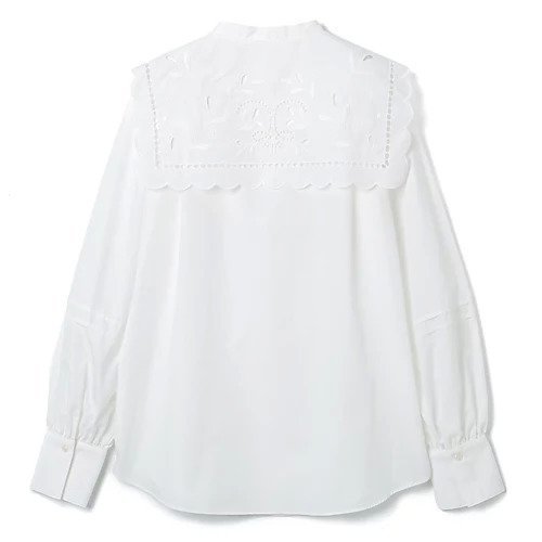 【スアデオ/suadeo】の【衿取り外し可】T/Cブロード2WAY刺繍ブラウス 人気、トレンドファッション・服の通販 founy(ファニー) 　ファッション　Fashion　レディースファッション　Fashion for Women　トップス・カットソー　Cut & Sew Tops　シャツ・ブラウス・オフィスカジュアル　Elegant Blouses & Button-Ups　バランス　Balance, Style Balance　ビッグ　Big, Oversized　ブロード　Broadcloth, Fine Cotton　レース　Lace, Lace Fabric　洗える　Machine Washable　other-2|ID: prp329100004571795 ipo3291000000034953202