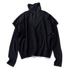 【トゥエルブクローゼット/12closet】の【洗える】前後で着られるニットベスト シアータートルセット ブラック×ブラック|ID: prp329100004571799 ipo3291000000032630781