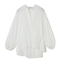 【ドメル/DOMELLE】のギャザースリーブシャツ 人気、トレンドファッション・服の通販 founy(ファニー) ファッション Fashion レディースファッション Fashion for Women トップス・カットソー Cut & Sew Tops シャツ・ブラウス・オフィスカジュアル Elegant Blouses & Button-Ups スキッパー Skipper, Open Collar タフタ Taffeta, Structured Fabric フェミニン Feminine, Girly エレガント 上品 Elegant 洗える Machine Washable |ID:prp329100004571802