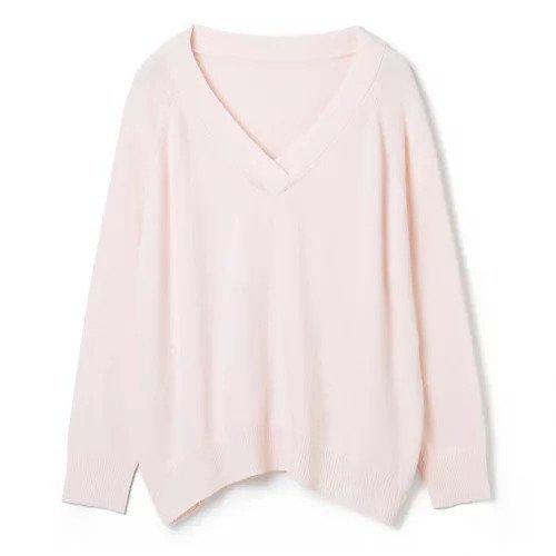 【エムセブンデイズ/M7days】のゆるVネックニット インテリア・キッズ・メンズ・レディースファッション・服の通販 founy(ファニー) 　ファッション　Fashion　レディースファッション　Ladies' Fashion Online　トップス・カットソー　Tops/Tshirt　ニット　Knit Tops　Vネック　V-Neck　シンプル　Simple　デコルテ　Decolletage　洗える　Washable　ピンク|ID: prp329100004571809 ipo3291000000032630988