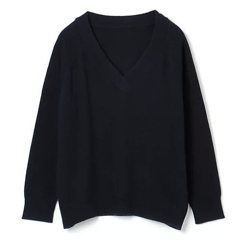 【エムセブンデイズ/M7days】のゆるVネックニット インテリア・キッズ・メンズ・レディースファッション・服の通販 founy(ファニー) 　ファッション　Fashion　レディースファッション　Ladies' Fashion Online　トップス・カットソー　Tops/Tshirt　ニット　Knit Tops　Vネック　V-Neck　シンプル　Simple　デコルテ　Decolletage　洗える　Washable　ネイビー|ID: prp329100004571809 ipo3291000000032630990