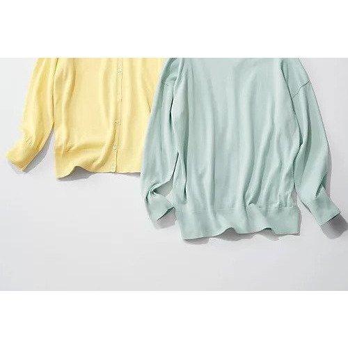 【トゥエルブクローゼット/12closet】の【洗える】前後2WAYニット 人気、トレンドファッション・服の通販 founy(ファニー) 　ファッション　Fashion　レディースファッション　Fashion for Women　トップス・カットソー　Cut & Sew Tops　ニット　Knit Tops & Sweaters　カーディガン　Cardigan, Knitwear　ショート　Short, Short Length　シンプル　Simple, Minimal　ネックレス　Necklace, Pendant Necklace　バランス　Balance, Style Balance　人気　Popular, Best Seller　夏　Summer　洗える　Machine Washable　other-2|ID: prp329100004571813 ipo3291000000032631019