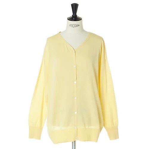 【トゥエルブクローゼット/12closet】の【洗える】前後2WAYニット インテリア・キッズ・メンズ・レディースファッション・服の通販 founy(ファニー) 　ファッション　Fashion　レディースファッション　Fashion for Women　トップス・カットソー　Cut & Sew Tops　ニット　Knit Tops & Sweaters　カーディガン　Cardigan, Knitwear　ショート　Short, Short Length　シンプル　Simple, Minimal　ネックレス　Necklace, Pendant Necklace　バランス　Balance, Style Balance　人気　Popular, Best Seller　夏　Summer　洗える　Machine Washable　イエロー|ID: prp329100004571813 ipo3291000000035653142