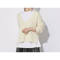 【スローン/SLOANE】の7G片畦編み メリノウール Vネック 人気、トレンドファッション・服の通販 founy(ファニー) ファッション Fashion レディースファッション Fashion for Women トップス・カットソー Cut & Sew Tops Vネックトップス V-Neck Tops / V-Cut Neckline Shirts 畦編みニット・テクスチャードトップス Ribbed Knit Sweaters / Textured Knit Tops スリット Slit, Slit Detail 畦 Ribbed Knit |ID:prp329100004571815