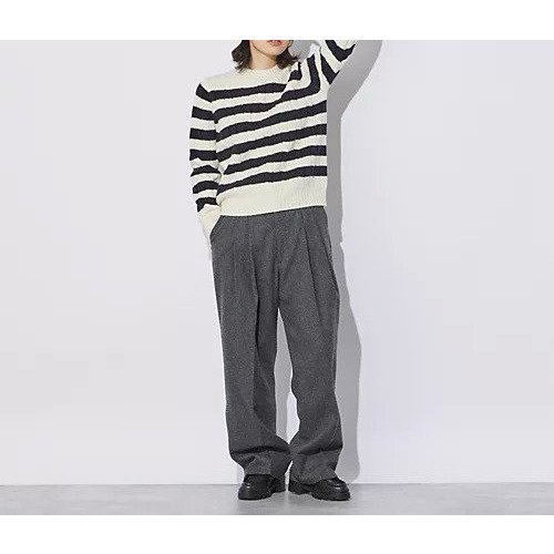 【スローン/SLOANE】の5Gケーブル編み メリノウール クルーネック ボーダー 人気、トレンドファッション・服の通販 founy(ファニー) 　ファッション　Fashion　レディースファッション　Fashion for Women　エアリー　Airy Texture　ボーダー　Border, Stripe　other-3|ID: prp329100004571835 ipo3291000000032631350