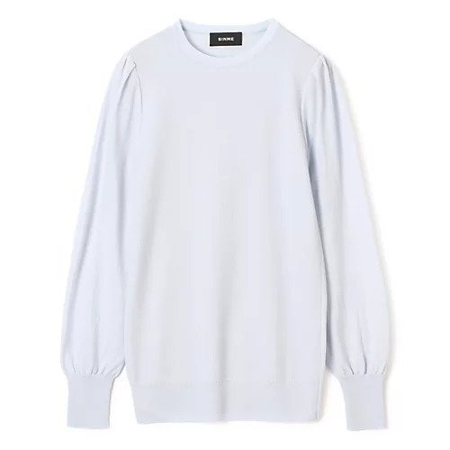【シンメ/SINME】のラウンドネックニット インテリア・キッズ・メンズ・レディースファッション・服の通販 founy(ファニー) 　ファッション　Fashion　レディースファッション　Ladies' Fashion Online　トップス・カットソー　Tops/Tshirt　ニット　Knit Tops　カットソー　Cut And Sew　シンプル　Simple　ベーシック　Basic　洗える　Washable　サックス|ID: prp329100004571842 ipo3291000000032631448