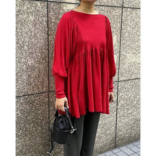 【カレンソロジー/Curensology】のギャザーニットプルオーバー 人気、トレンドファッション・服の通販 founy(ファニー) 　ファッション　Fashion　レディースファッション　Ladies' Fashion Online　トップス・カットソー　Tops/Tshirt　ニット　Knit Tops　プルオーバー　Pullover　ギャザー　Gather　冬　Winter　other-2|ID: prp329100004571843 ipo3291000000032631462