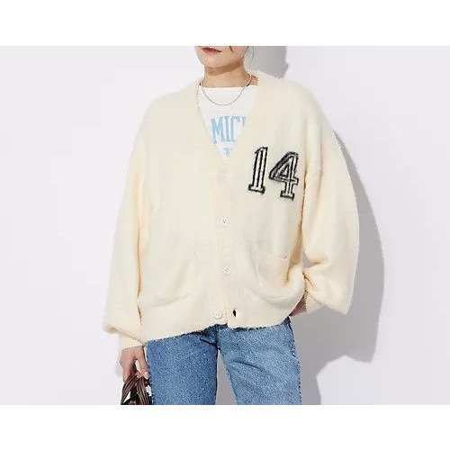 【レミレリーフ/REMI RELIEF】の起毛ニットカーデ(ナンバリング14) インテリア・キッズ・メンズ・レディースファッション・服の通販 founy(ファニー) https://founy.com/ ファッション Fashion レディースファッション Fashion for Women トップス・カットソー Cut & Sew Tops ニット Knit Tops & Sweaters カーディガン Cardigan, Knitwear リラックス Relax, Relaxed Fit |ID: prp329100004571854 ipo3291000000035425557