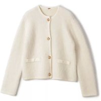 【ミラオーウェン/Mila Owen】のショート丈ニットジャケット 人気、トレンドファッション・服の通販 founy(ファニー) ファッション Fashion レディースファッション Ladies' Fashion Online アウター Coat Outerwear ジャケット Jackets カーディガン Cardigan コンパクト Compact ショート Short ジャケット Jacket バランス Balance フリル Frills ボトム Bottom ワイド Wide ヴィンテージ Vintage |ID:prp329100004571857