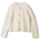 【ミラオーウェン/Mila Owen】のショート丈ニットジャケット 人気、トレンドファッション・服の通販 founy(ファニー) ファッション Fashion レディースファッション Ladies' Fashion Online アウター Coat Outerwear ジャケット Jackets カーディガン Cardigan コンパクト Compact ショート Short ジャケット Jacket バランス Balance フリル Frills ボトム Bottom ワイド Wide ヴィンテージ Vintage thumbnail ホワイト|ID: prp329100004571857 ipo3291000000032631557