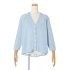 【トゥエルブクローゼット/12closet】の【UVカット/洗える】異素材切替えカーディガン ブルー|ID: prp329100004571860 ipo3291000000032631786