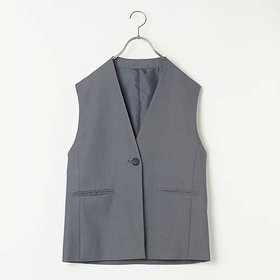 【トゥエルブクローゼット/12closet】の【12classe】ノーカラージレ 人気、トレンドファッション・服の通販 founy(ファニー) ファッション Fashion レディースファッション Fashion for Women アウター Coat / Outerwear Collection トップス・カットソー Cut & Sew Tops ベスト&ジレ / 重ね着スタイル Vests & Gilets カットソー Cut and Sewn Top ジャケット Jacket, Outerwear ツイル Twist, Twisted Detail バランス Balance, Style Balance フロント Front, Front Design |ID:prp329100004571879